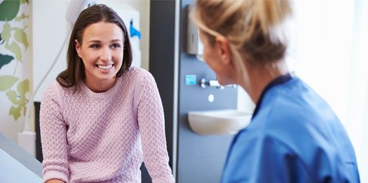 study abroad student with healthcare provider